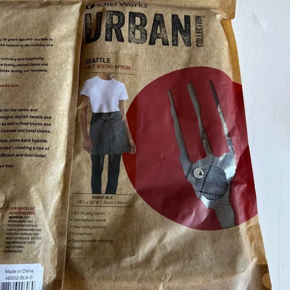 NEW Chef Works Urban Apron Warren Half Bistro  Unisex 100% Cotton Green Lot Of 2
